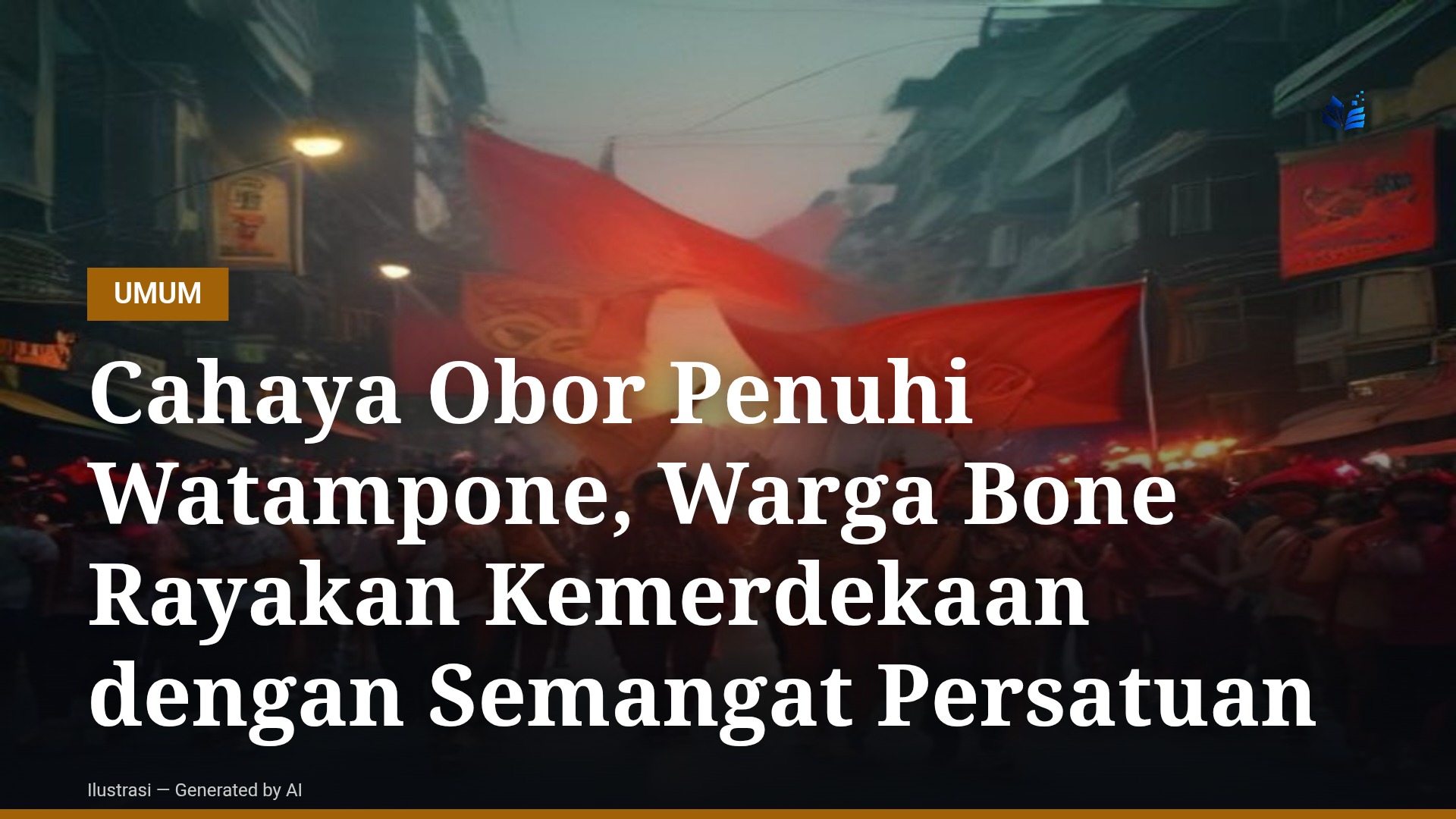Cahaya Obor Penuhi Watampone, Warga Bone Rayakan Kemerdekaan dengan Semangat Persatuan