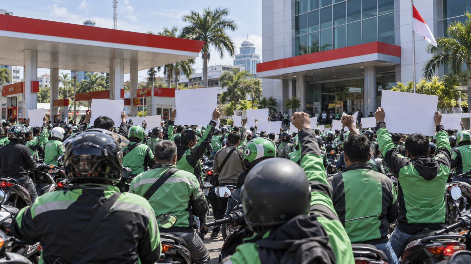 Pengemudi Ojol Makassar Dapat Pengecualian dari Aturan Ganjil-Genap BBM